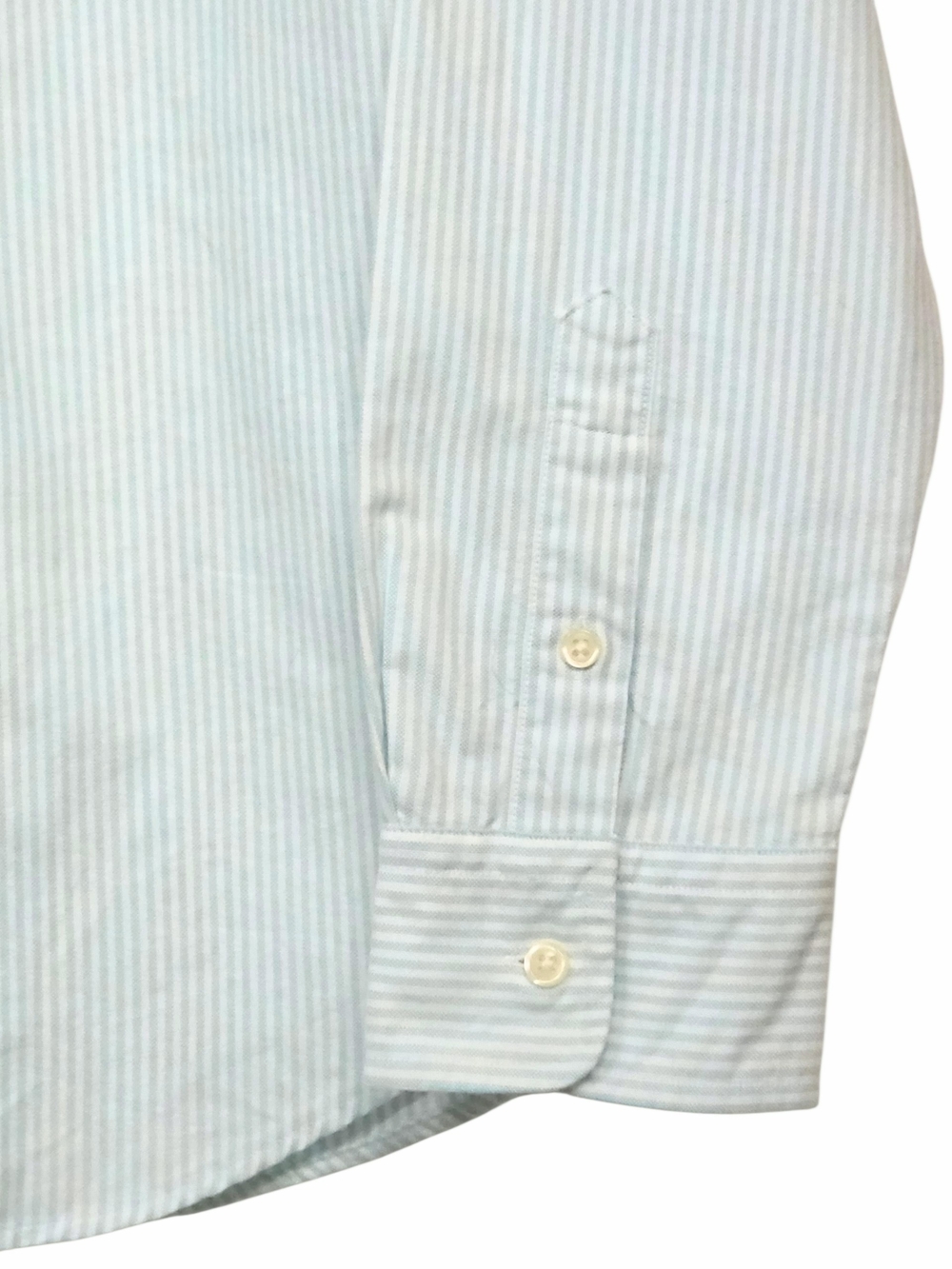 Ralph Lauren Classic Fit Teal White Stripe Button Down Colored Pony Size 12 - Picture 5 of 12